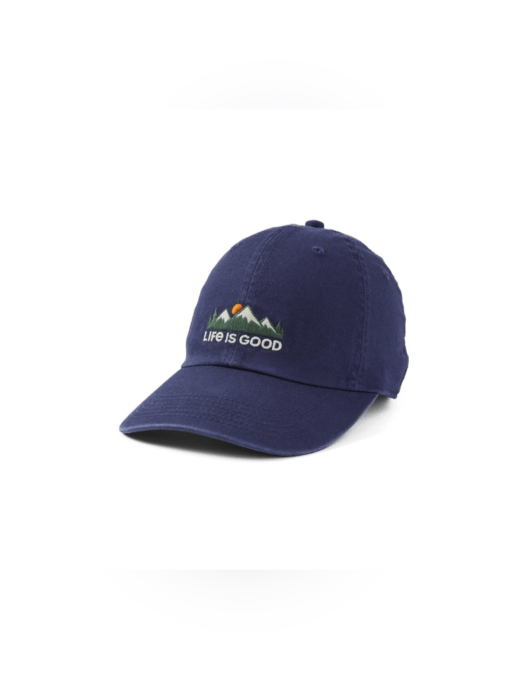 Life Is Good LIG Mountains Chill Cap Embroidered Hat Unisex OS Navy